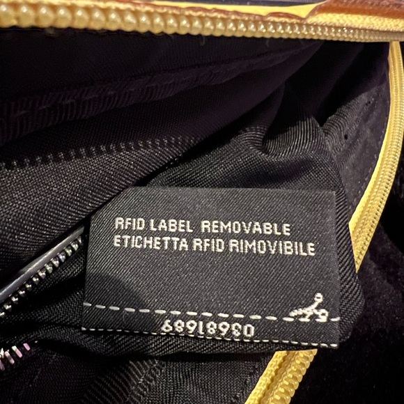 SOLD // Authentic FENDI leather Side Bag Light grey/yellow - Picture 7 of 10